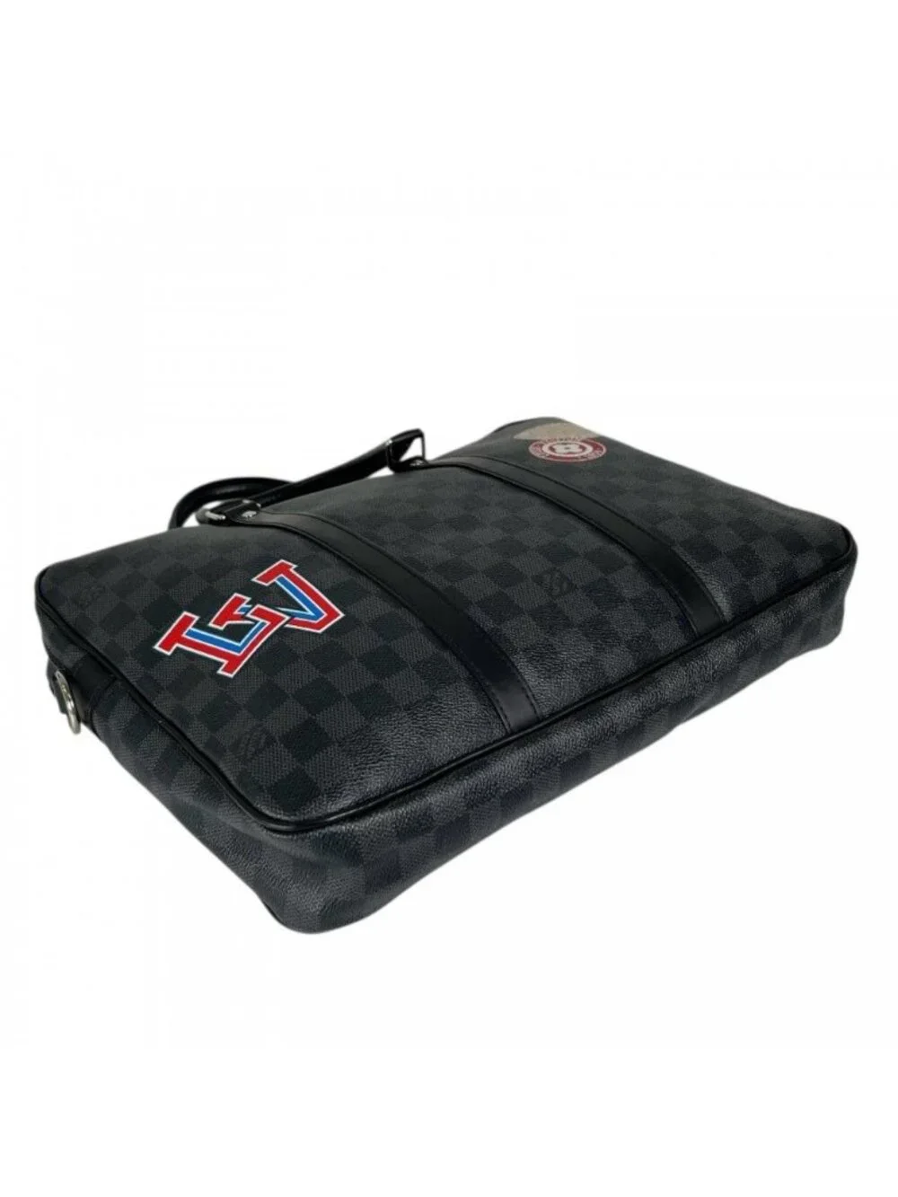 Louis Vuitton Handbag Travel Damier Canvas Black Silver
